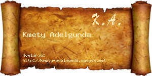Kmety Adelgunda névjegykártya